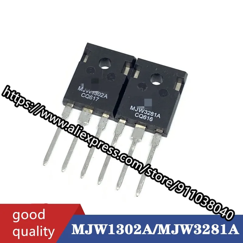 5 пар (10 шт.) MJW1302A MJW1302 + MJW3281A MJW3281 TO-247/TO-3P NPN PNP кремниевый силовой транзистор |