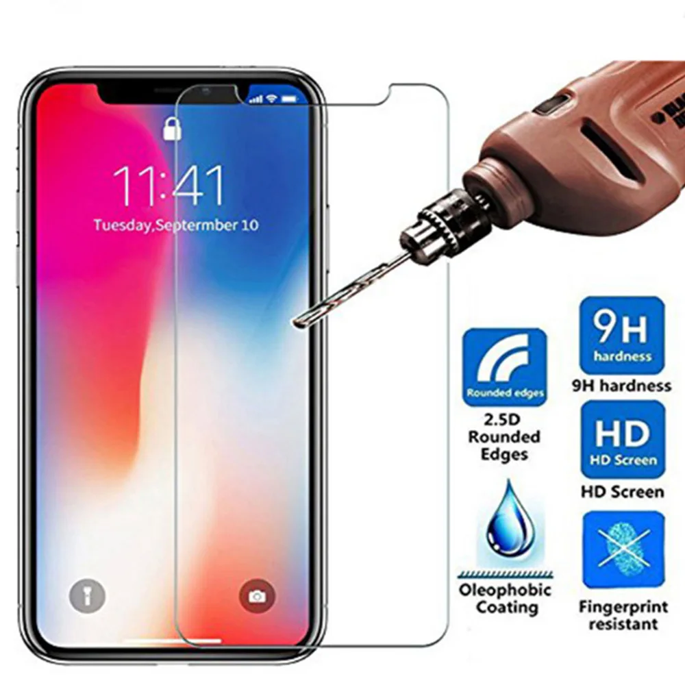 9H HD Phone Screen Protector for iPhone 12 Pro X XR XS Max Hard Tempered Glass 11 7 8 6 6S Plus 5 5S SE 4 4S | Мобильные телефоны и