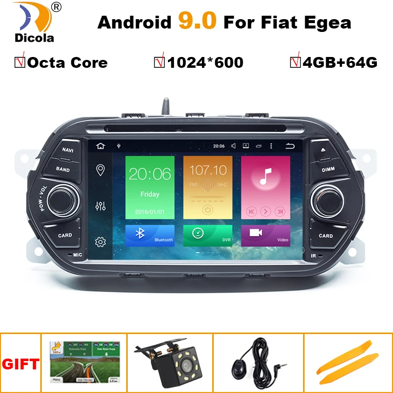 " ips HD Android 9,0 Восьмиядерный PX5 автомобильный dvd-плеер для FIAT TIPO EGEA- 4 Гб ram 64 Гб rom Автомобильный gps навигатор FM RDS DVR