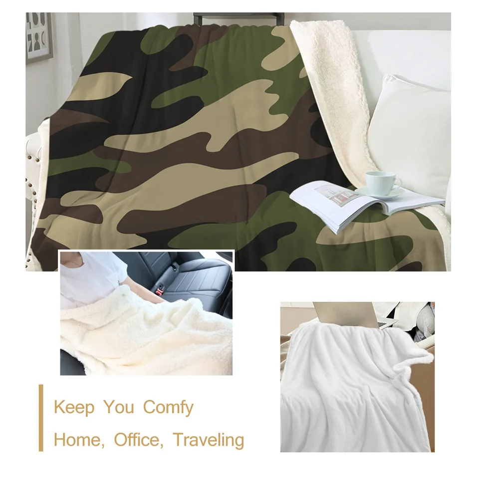 Постельные принадлежности, Outlet, камуфляжное Флисовое одеяло, коричневое, зеленое, камуфляжное, шерпа, одеяло, мягкое, теплое, для кемпинга, одеяло, роскошные подарки для мальчиков