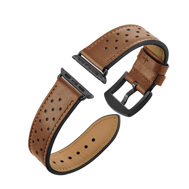strap for Apple watch 6 band 44mm 40mm 42mm 38mm First layer Cowhide belt correas bracelet iWatch series 3 4 5 se 6 Band