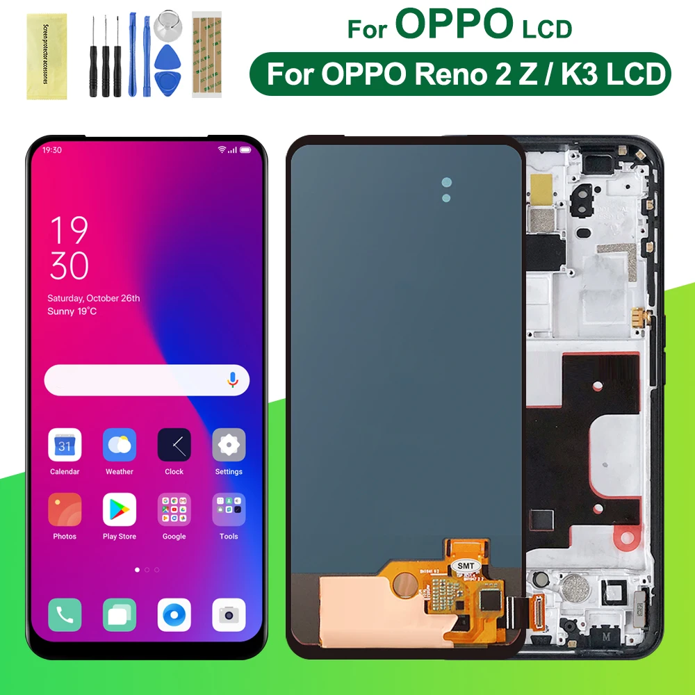 Écran LCD Pour Oppo Reno2 Z - 6,53 Pouces, Remplacement Complet Avec Kit Outils, Compatible CPH1945/CPH1951