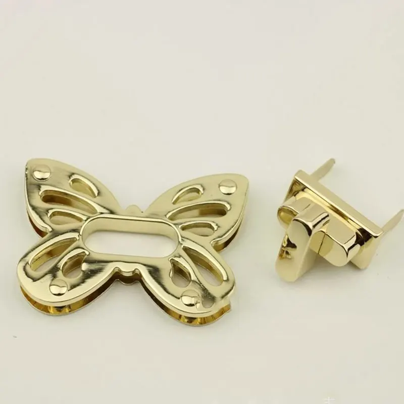 Застежка для сумки в форме бабочки металлическая застежка с закручивающимся