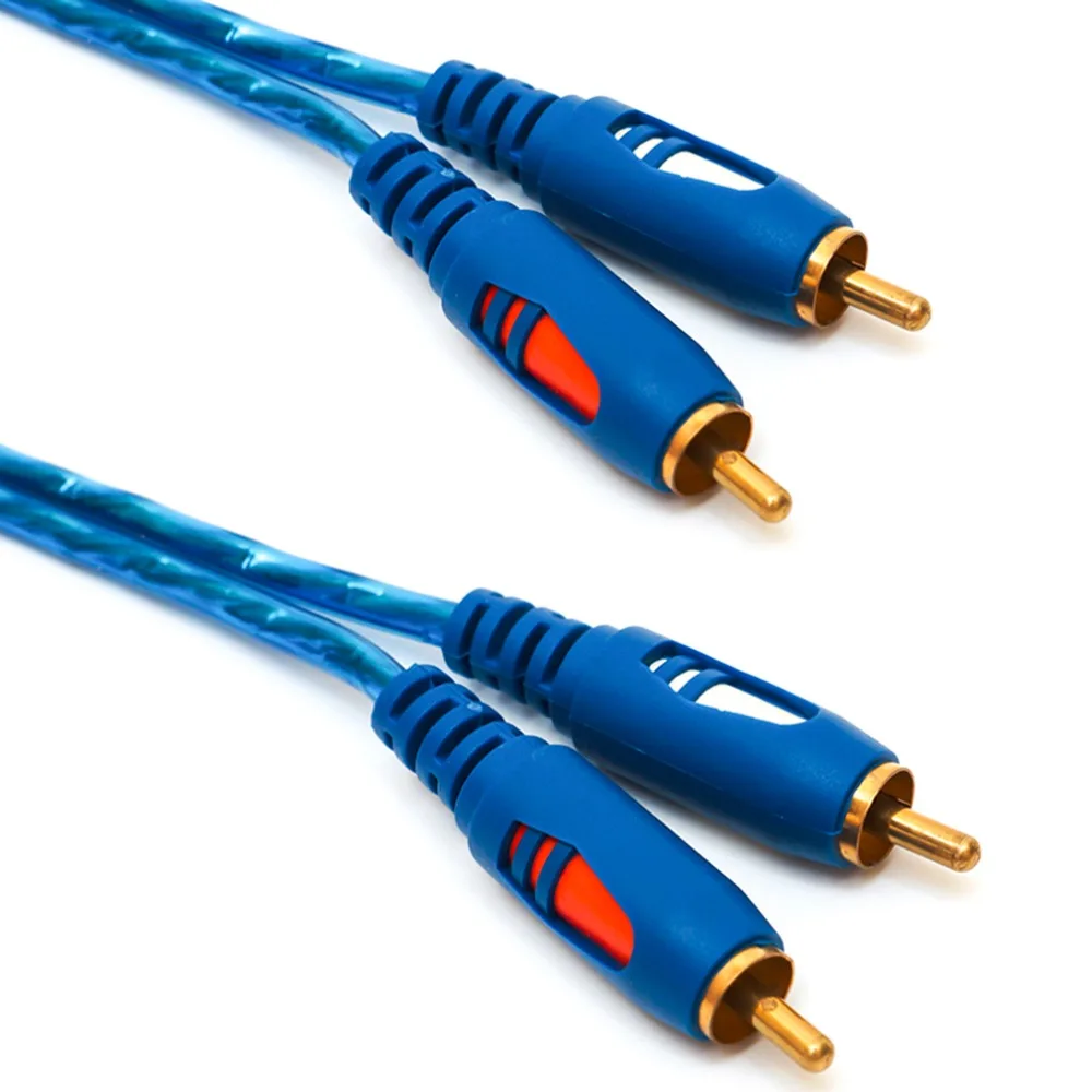 2RCA аудио кабель 1,5/3/5 M окислению устойчивы дизайн 2RCA мужчина к 2RCA Мужской кабель для DVD цифровой плеер ТВ коробка