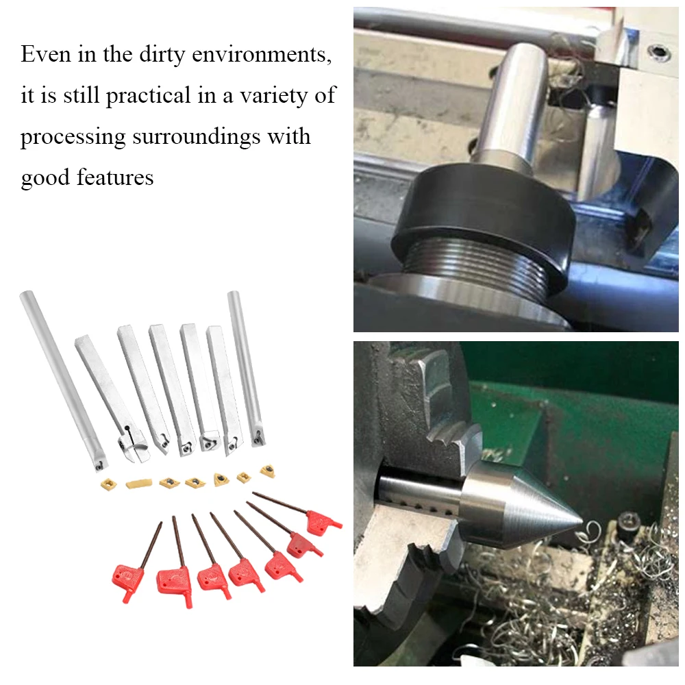 

12mm Carbide Insert Wrench Fine Toughness Semi-finishing Lathe Boring Bar Turning Tool Holder 21PCS