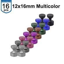 F Magnet Push Pins D12 - Strong Magnetic Scratch Free, Matte Surface Long Lasting Aluminum Housing Use for Fridge
