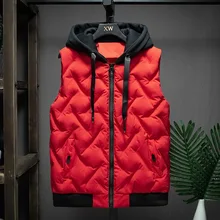 Стиль осенний Толстый жилет мужская одежда модный красивый кардиган с капюшоном мужское повседневное пальто жилет для подростков