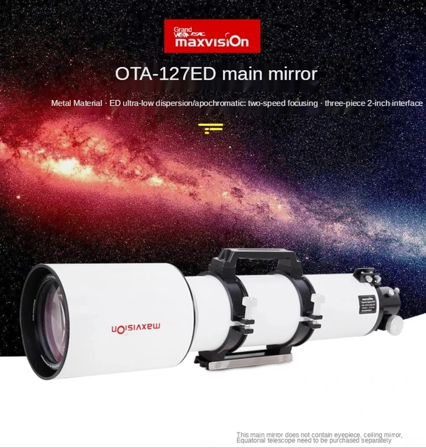 2023 Maxvision ES Hoya FCD100 127mm F/7.5 telescopio rifrattore ED/APO Pro  con spaziatura dell'aria OTA per astrofotografia - AliExpress