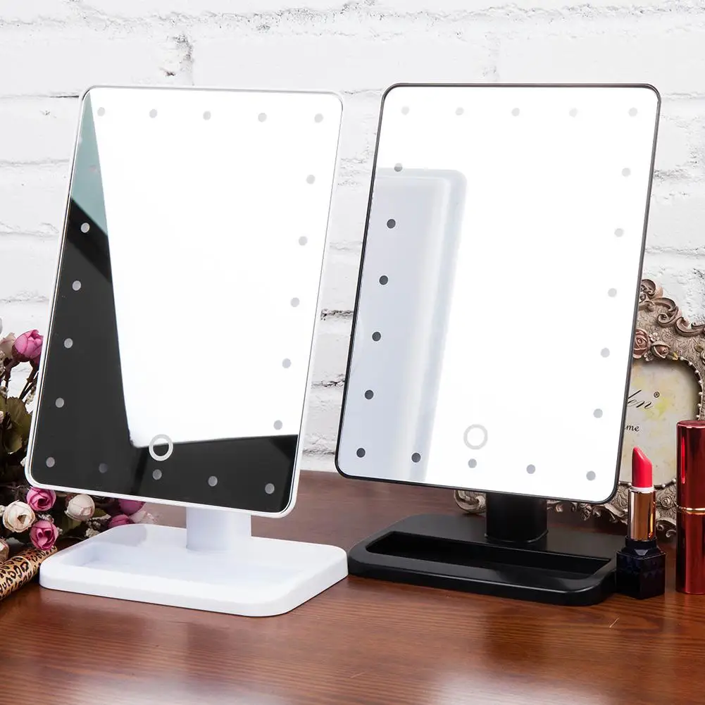 

Portable 20 LED Touch Screen Makeup Cosmetic Mirror Adjustable with Stand