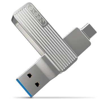 

Xiaomi Dual Interface U Disk 2-in-1 USB 3.1 To Type-C Dual Interface U-Disk Rotation Memory Disk 120MB/S 32GB 64GB 128GB