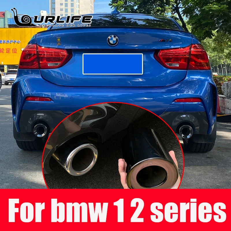 hek wijsvinger Vestiging Auto Styling Uitlaat Tail Dempers Pijp Case Voor Bmw 1 2 Een Twee Series X1  X2 Accessoires Auto onderdelen goederen|Uitlaatdempers| - AliExpress