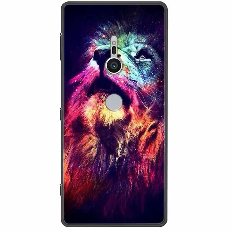 Chic Abstract Design Shockproof Black Silicone Case