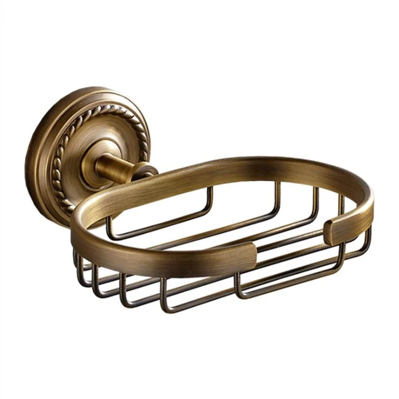 

1PC Antique Brass Soap Dishes Wall Mounted Soap Dish Soap Holder Box Soap Basket Bathroom Accessories
