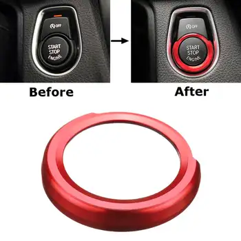 

Car Styling Key Start Button Decorative Frame Interior Covers stickers Trim For BMW 1/2/3/4 series F20 F21 F30 X1 F48 Accessorie