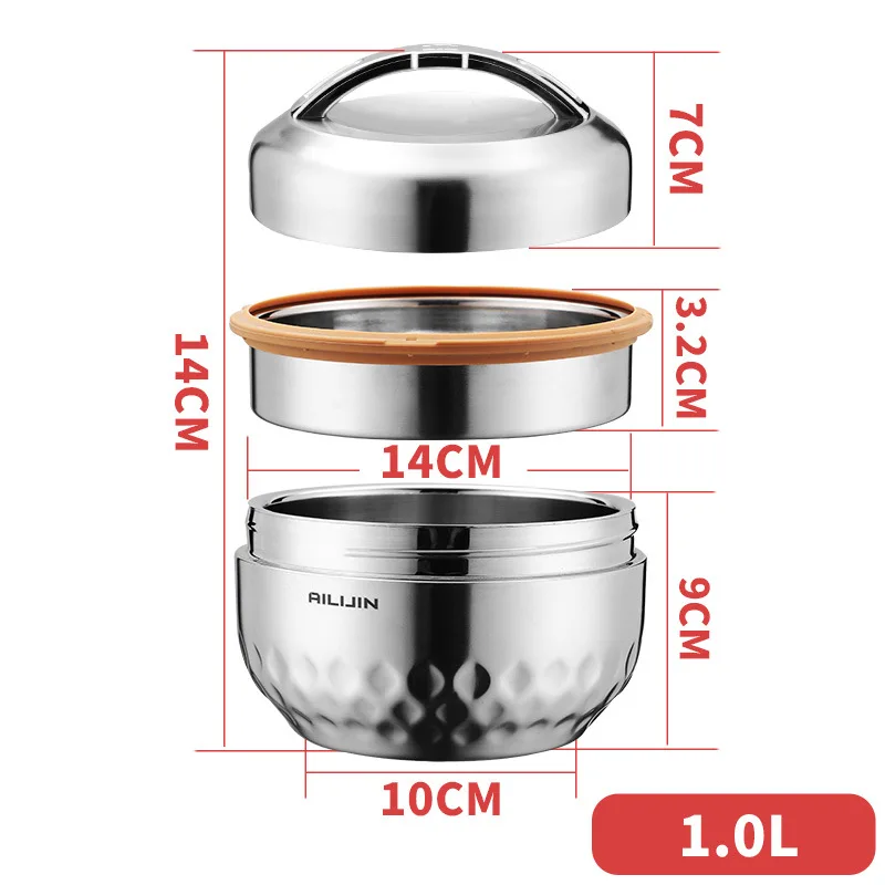 1000ML Unibird 1/1. 3L вакуумные фляжки из нержавеющей стали термос с подогревом еды коробка с двойным дном портативный термоконтейнер для еды для ребенка - Цвет: 1000ML