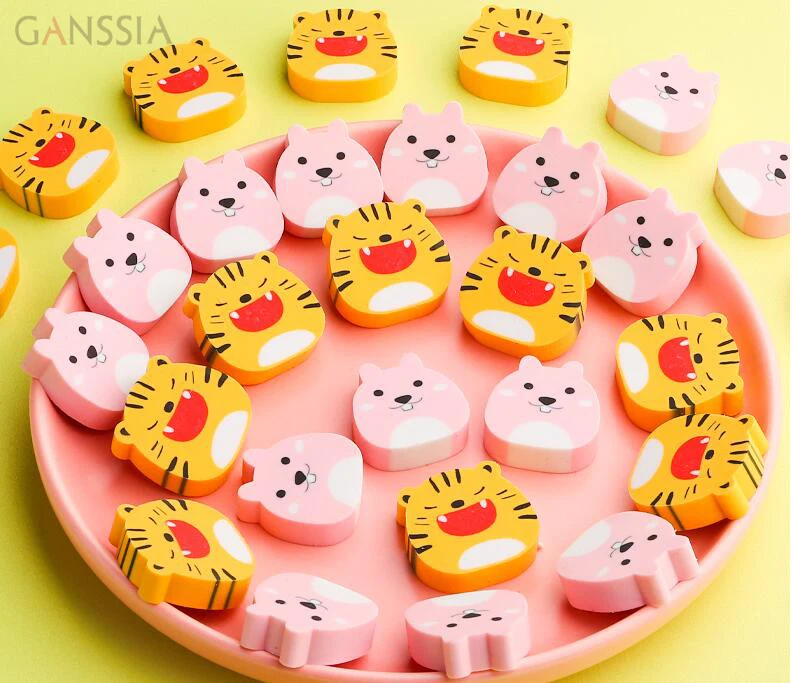 

22pcs/lot Cartoon Erasers Animals Style Creative Rubber School Stationery for Students Gift （ss-825）
