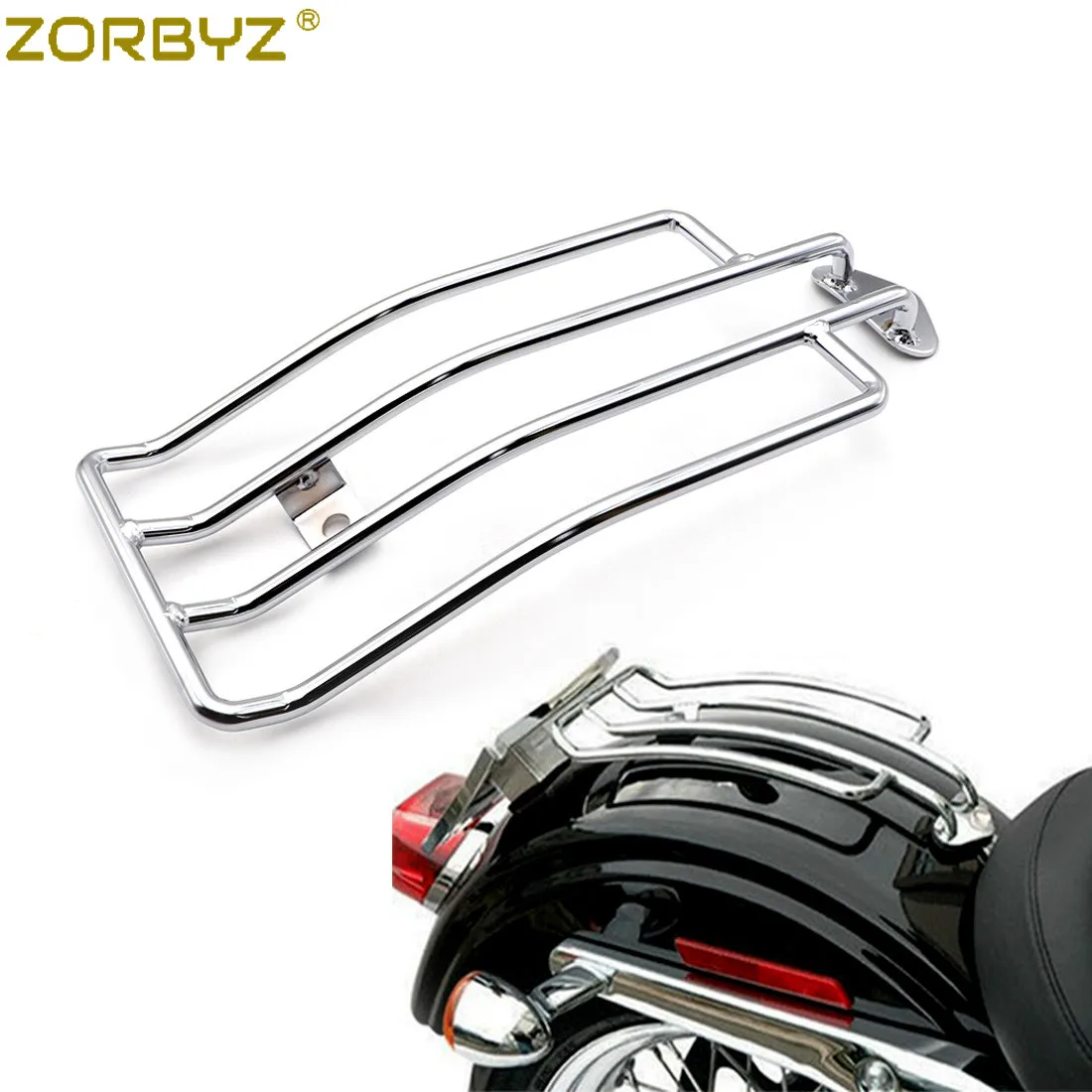 ZORBYZ мотоциклетный хромированный багажник для Соло Harley Sportster XL 883 1200 1985 2003|rack case|rack