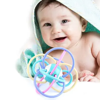 

0-12 Months Newborn Manhattan Ball Safe Soft Sensory Teething Infants Baby Toys D7YD