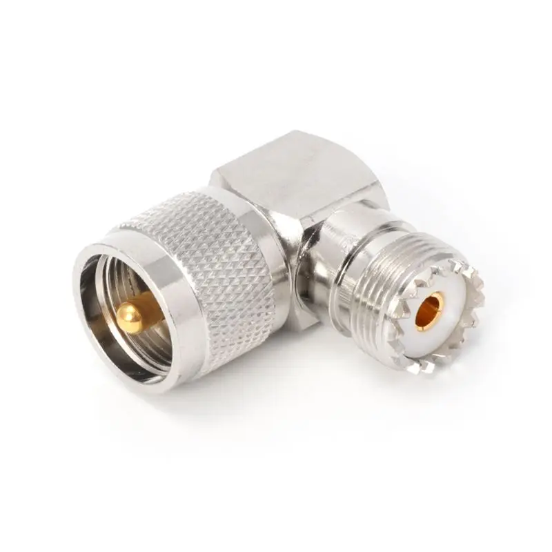 

Drop Shipping UHF PL259 Male Plug To SO239 Female Jack Right Angle 90 Degree RF Adapter Connector