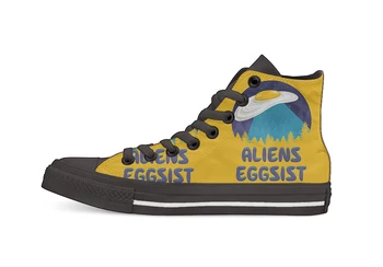 

Aliens Eggsist Novelty Design High Top Canvas Shoes 3d Custom flat Casual shoes Walking Canvas Shoes board Shoes Drop Shipping