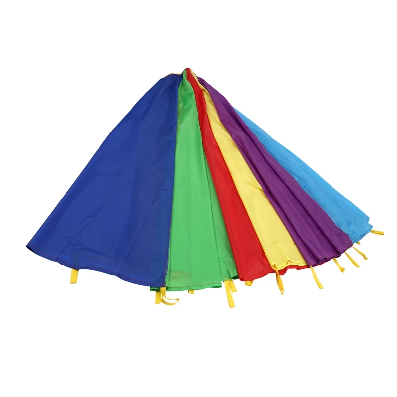 Most effective 3.6M Durable Children Play Colorful Rainbow Parachute Outdoor Team Game Parachute Kindergarten Kids