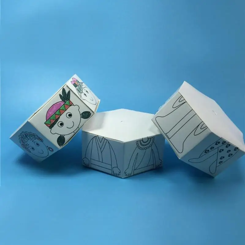 Дети 3D DIY цвет вращения изменить одежду бумажная кукла наборы игрушки Творческий ручной работы Творческие подарки для девочек и мальчиков