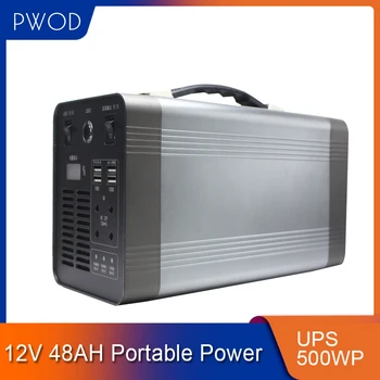 

12V 48AH UPS Battery Charge power supply 500W Portable Generator 110V/220V 48000mAh Power Station for Outdoors Camping Travlling
