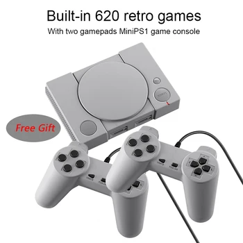 

Mini TV Game Case 8 Bit Retro Video Game Console With Two Gamepad Built-In 620 Games Handheld Gaming Player For PS1