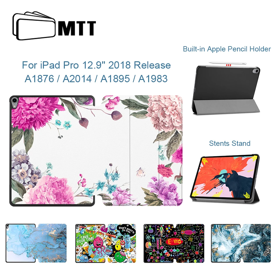 MTT для iPad pro 12,9 дюйма Чехол Funda Магнитный Тонкий из искусственной кожи смарт-чехол для iPad pro 12,9 ''3rd gen чехол Автоматический Режим сна/пробуждения