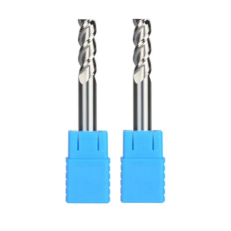 

2 PCS End Mills D10-10-75-N Carbide Tungsten 3 Flutes Working Material Hardness HRC45 No Coating