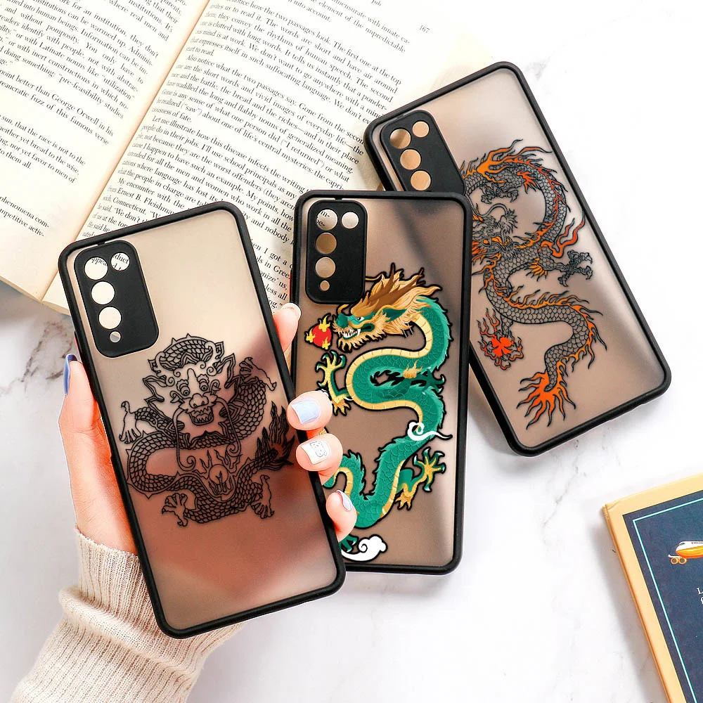 P30 Pro Case For Huawei P40 Lite Cover Dragon Back Funda For Huawei P Smart 2021 Honor 10X Lite 8X 20 Nova 5T Y9 Prime 2019 Case