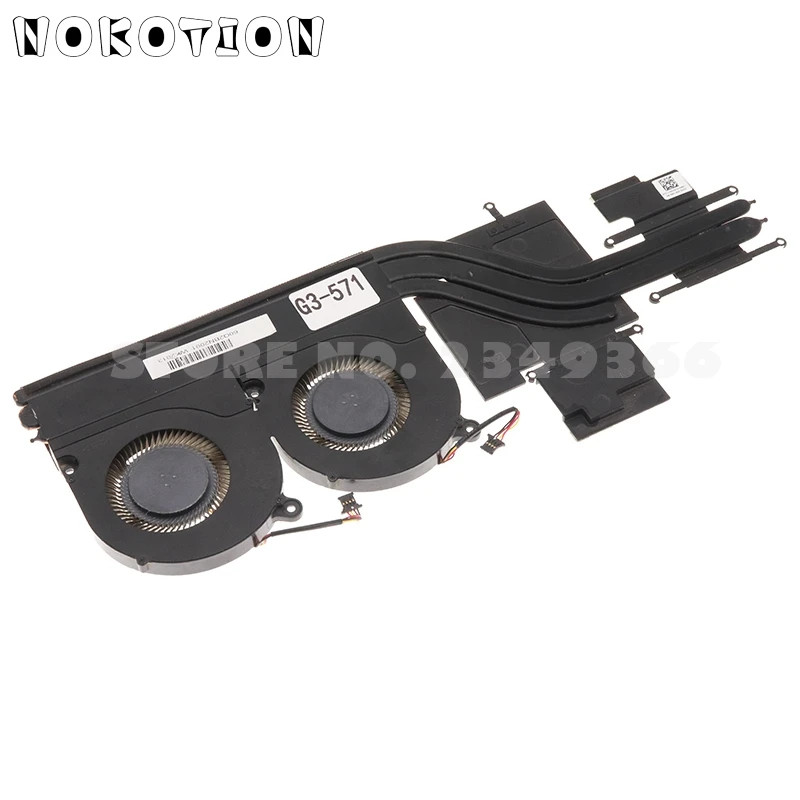 NOKOTION C5PRH LA-E921P 60Q2BN2001 Radiator For Acer Predator Helios 300 G3-571 Laptop Cooling Heatsink with 2 fan Assembly | Компьютеры и