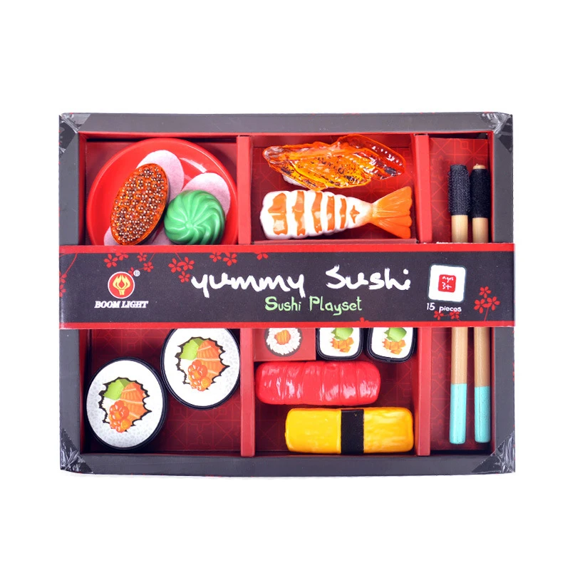 Children's Simulation Japanese Sushi Pretend Kitchen Food Toys Pretend Play Food Mini Sushi Set Kitchen Toys Kids educational toys kitchen toys pretend kitchen toys pretend food toys