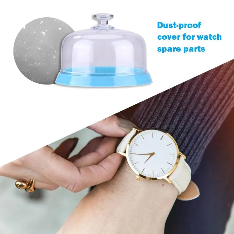 

6 Slots Watch Dust Sheet Cover with Tray Jewelry Watch Movement Repair Tool