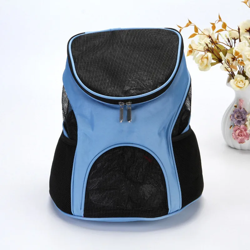 Blue 4 цвета, переноска для домашних животных, рюкзак для собак и кошек, переносная сумка на молнии, сетчатый рюкзак, дышащие сумки для собак, принадлежности - Цвет: Blue