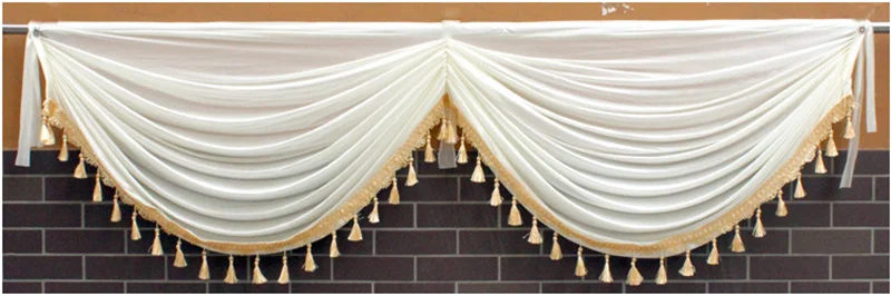 Кисточка ледяная шелковая ткань Свадебный сценический фон вуаль украшения вечерние церемонии открытия лестницы перила занавес мантия