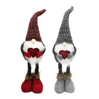 

Christmas Handmade Swedish Gnome Doll Ornaments Extendable Standing Figurine Toy