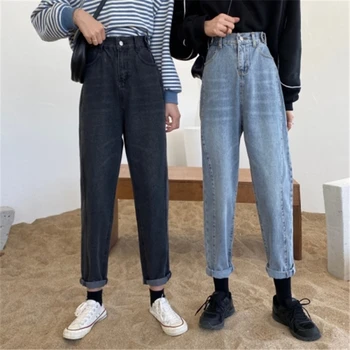 

Spring Autumn Harem Boyfriend Jeans Women Fashion Vintage High Waist Jeans Plus Size Jeans M-4XL Pantalones Mujer Vaqueros K608
