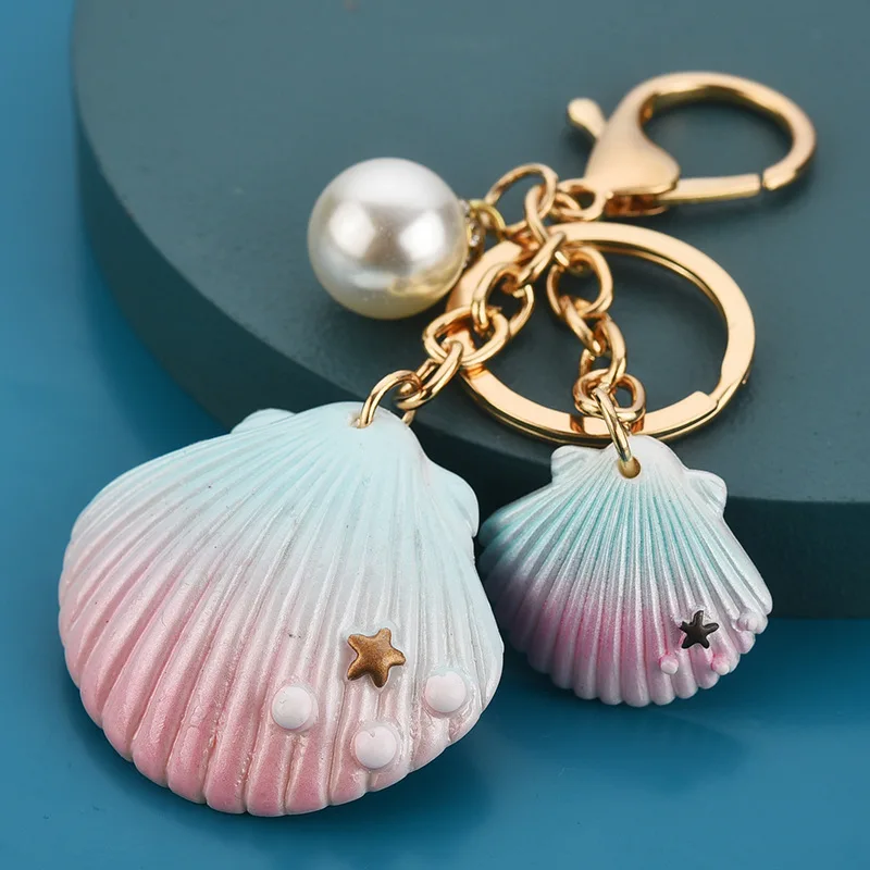 Touchy Style Unique Keychains Shell Conch Pearl Accessories Dm909 A