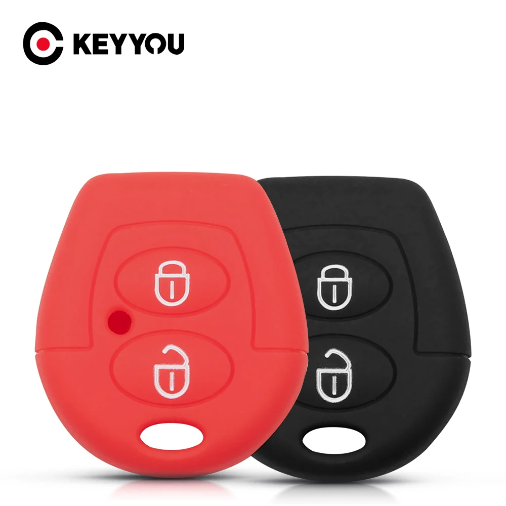 Силиконовый чехол для ключей KEYYOU VW Polo Golf Passat Bora Sharan Skoda Octavia Fabia Seat Corboda Leon Ibiza|Футляр