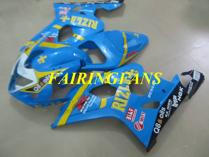 Литья под давлением обтекатель тела комплект для GSXR600 750 K4 04 05 GSXR 600 GSXR750 2004 2005 ABS синий Обтекатели кузова+ подарки SE76