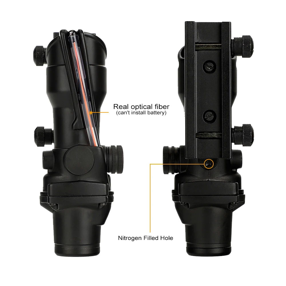 ohhunt 4x32 Hunting RifleScopes Red or Green Glass Etched Reticle Real Fiber Optics Tactical Sights Rifle Scope (3)