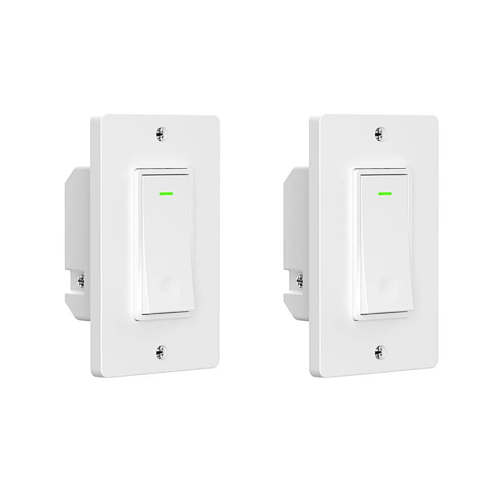 2 Pack Умный Wi-Fi США настенный выключатель Умный дом автоматизация беспроводной пульт дистанционного управления для светильник без концентратора требуется работа с Alexa Google Home - Комплект: 2 Pack