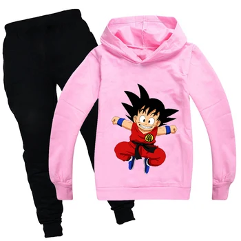

Kids Dragon Ball Hoodie Boys Outfits Long Sleeve Goku Sweatshirts+Pants Two PCS Cotton Children Girls Tracksuit Fall Clothes