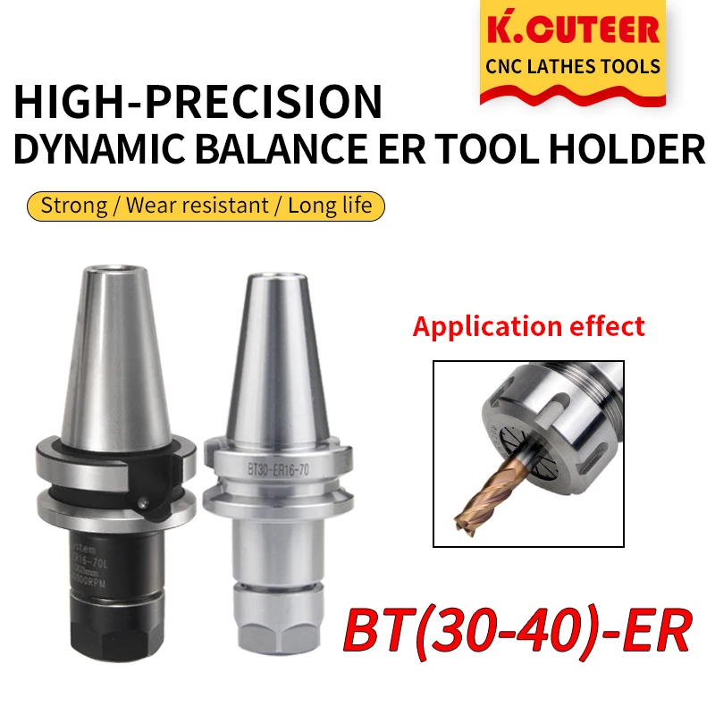BT40-ER16-70 / BT40-ER20-70 / BT30-ER20-70 Dynamic Balance ER Tool Holder CNC Machining Milling Cutter Series Tools