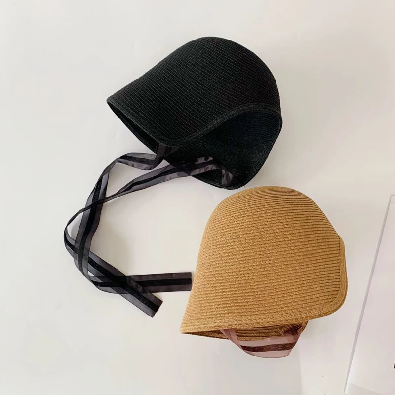 王女の子供帽子キャップ女の子のためのわら夏帽子ベビー帽子子供バケツ帽子調節可能な子供のための2 5y 1pc Hats Caps Aliexpress