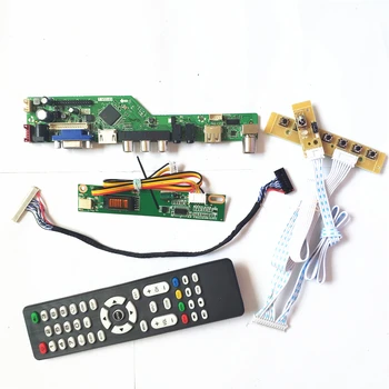 

For B133EW01 V4 V9 LVDS 1CCFL 30Pin LCD panel monitor keyboard+Remote+Inverter T.V56 drive card board HDMI VGA USB AV RF DIY kit