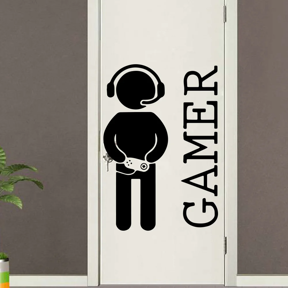 Diy Gamer самоклеющиеся виниловые обои для детской комнаты декор двери ПВХ настенные