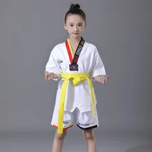 Zhuoao цвет воротник короткий рукав Униформа летняя одежда для тхэквондо напрямую от производителя тхэквондо униформы Настраиваемые