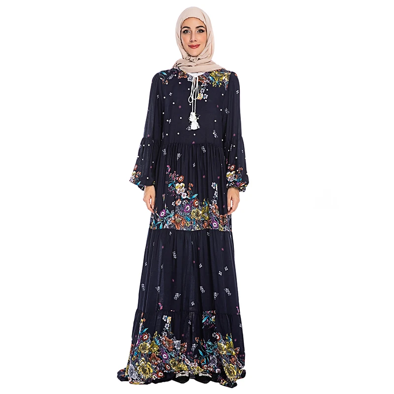 Abaya турецкое мусульманское платье с длинным рукавом мусульманский цзилбаб